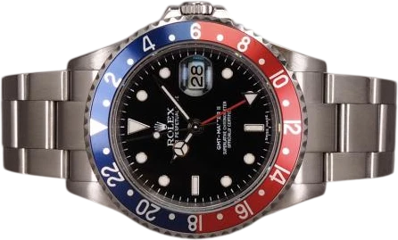 Title: GMT-Master II 16710 - Stick dial - Z serie (Coke) (New)
Brand: Rolex
Model: GMT-Master II Pepsi
Ref: 16710
Category: Sport
Diameter: 40mm
Functions: GMT, Dato
Year: 2008
Price: 92000
Condition: 8.0
Dial Color: Sort
Strap: Metal
Case material: Stål
Gender: Herre
Match: 100.0%
Billedet er ejet af Chrono (643139) Et Rolex ur