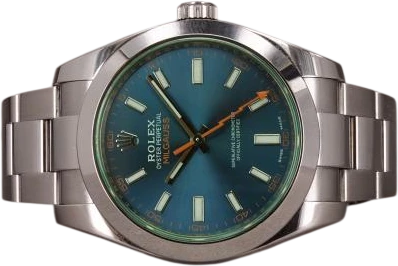 Titel: Milgauss 116400GV - on hold
Mærke: Rolex
Model: Milgauss
Ref.: 116400GV
Årgang: 2018
Tilbehør: Boks og Papirer
Stand: 8.0 (Brugt)
Pris: 80.000 kr.
Diameter: 40mm
Funktioner: Dato
Skivefarve: Blå
Rem: Metal
Kassemateriale: Stål
Kategori: Sport
Køn: Herre
Match: 100.0%
Billedet ejes af Chrono (1024997) Et Rolex ur