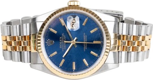 Title: Datejust G/S 36
Brand: Rolex
Model: Datejust G/S 36
Ref: 16233
Category: Dress
Diameter: 36mm
Functions: Dato
Year:
Price: 48499
Condition: 7.0
Dial Color: Blå
Strap: Metal
Case material: Stål
Gender: Herre
Match: 100.0%
Billedet er ejet af Chrono Collective (565961) Et Rolex ur