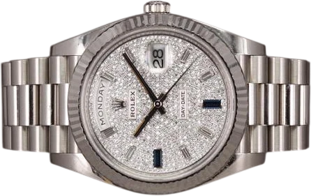 Titel: Day-Date Platin Baguette 228236
Mærke: Rolex
Model: Day-Date 950 Platin Baguette
Ref.: 228236
Årgang: 2023
Tilbehør: Boks og Papirer
Stand: 8.0 (Brugt)
Pris: 580.000 kr.
Diameter: 40mm
Funktioner: Dato, Ugedag
Skivefarve: Sølv
Rem: Metal
Kassemateriale: Andet
Kategori: Dress
Køn: Herre
Match: 100.0%
Billedet ejes af Chrono (1172719) Et Rolex ur