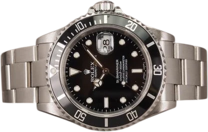 Titel: Submariner 16610 - 9/2004
Mærke: Rolex
Model: Submariner Date
Ref.: 16610
Årgang: 2004
Tilbehør: Boks og Papirer
Stand: 8.0 (Brugt)
Pris: 65.000 kr.
Diameter: 40mm
Funktioner: Dato
Skivefarve: Sort
Rem: Metal
Kassemateriale: Stål
Kategori: Dykker
Køn: Herre
Match: 100.0%
Billedet ejes af Chrono (1106084) Et Rolex ur