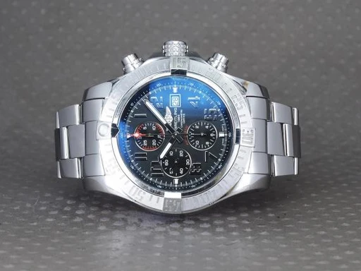 Title: Super Avenger II
Brand: Breitling
Model: Super Avenger II
Ref: A1337111
Category: Racing
Diameter: 48mm
Functions: Dato, Kronograf
Year: 2015
Price: 24000
Condition: undefined
Dial Color: Sort
Strap: Metal
Case material: Stål
Gender: Herre
Match: 100.0%
Billedet er ejet af Chrono (101279) Et Breitling ur