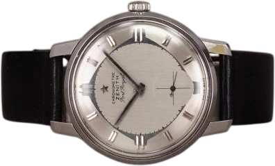 Titel: Port Royal, Vintage Cal. 135
Mærke: Zenith
Model: Port Royal Vintage
Ref.: 135
Kategori: Dress
Diameter: 36mm
Funktioner: Dato
Årgang: 1958
Pris: 43000
Stand: 8.0 (Brugt)
Skivefarve: Sølv
Rem: Læder
Kassemateriale: Stål
Køn: Herre
Match: 100.0%
Billedet ejes af Chrono (869317) Et Zenith ur