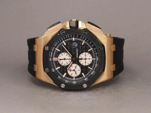 Title: ROO Chrono 26400RO (New)
Brand: Audemars Piguet
Model: Royal Oak Offshore Chronograph
Ref: 26400RO.OO.A002CA.01
Category: Sport
Diameter: 44mm
Functions: Kronograf, Dato
Year: 2013
Price: 239000
Condition: undefined
Dial Color: Sort
Strap: Andet
Case material: Guld
Gender: Herre
Match: 100.0%
Billedet er ejet af Chrono (317668) Et Audemars Piguet ur