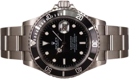 Titel: Submariner 16610 - Z serie (Nyhed)
Mærke: Rolex
Model: Submariner
Ref.: 16610
Årgang: 2007
Tilbehør: Boks og Papirer
Stand: 8.0 (Brugt)
Pris: 69.000 kr.
Diameter: 40mm
Funktioner: Dato
Skivefarve: Sort
Rem: Metal
Kassemateriale: Stål
Kategori: Dykker
Køn: Herre
Match: 100.0%
Billedet ejes af Chrono (1026826) Et Rolex ur