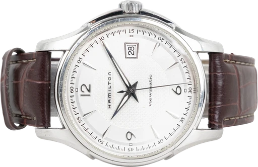 Title: Jazzmaster Viewmatic
Brand: Hamilton
Model: Jazzmaster Viewmatic
Ref: H325150
Category: Dress
Diameter: 40mm
Functions: Dato
Year:
Price: 2999
Condition: 7.0
Dial Color: Hvid
Strap: Læder
Case material: Stål
Gender: Herre
Match: 100.0%
Billedet er ejet af Chrono Collective (925774) Et Hamilton ur