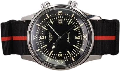 Title: Legend Diver
Brand: Longines
Model: Legend Diver
Ref: L3.774.4.50.9
Category: Dykker
Diameter: 42mm
Functions: Dato
Year: 2019
Price: 14000
Condition: 8.0
Dial Color: Sort
Strap: Stof
Case material: Stål
Gender: Herre
Match: 100.0%
Billedet er ejet af Chrono (266798) Et Longines ur