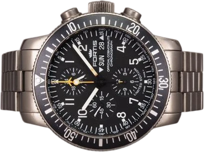 Title: B-42 Chronograph Titanium Limited Edition (New)
Brand: Fortis
Model: B-42 Chronograph Titanium Limited Edition
Ref: 644.27.142
Category: Sport
Diameter: 42mm
Functions: Kronograf, Dato, Ugedag
Year: 2004
Price: 42000
Condition: 8.0
Dial Color: Sort
Strap: Metal
Case material: Titanium
Gender: Herre
Match: 100.0%
Billedet er ejet af Chrono (645226) Et Fortis ur