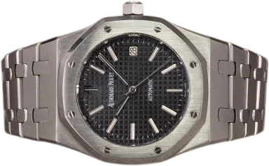 Title: Royal Oak 15300ST
Brand: Audemars Piguet
Model: Royal Oak
Ref: 15300ST.00.1220ST.03
Category: Dress
Diameter: 39mm
Functions: Dato
Year: 2009
Price: 240000
Condition: 8.0
Dial Color: Sort
Strap: Metal
Case material: Stål
Gender: Herre
Match: 100.0%
Billedet er ejet af Chrono (127445) Et Audemars Piguet ur