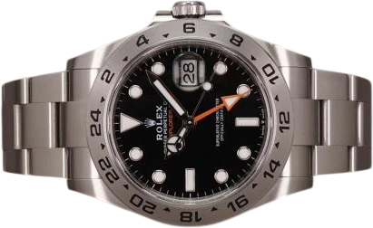 Titel: Explorer II 226570 - 7/2024
Mærke: Rolex
Model: Explorer II
Ref.: 226570
Årgang: 2024
Tilbehør: Boks og Papirer
Stand: 8.0 (Brugt)
Pris: 73.000 kr.
Diameter: 42mm
Funktioner: GMT, Dato
Skivefarve: Sort
Rem: Metal
Kassemateriale: Stål
Kategori: Sport
Køn: Herre
Match: 100.0%
Billedet ejes af Chrono (990748) Et Rolex ur