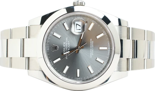 Titel: Datejust
Mærke: Rolex
Model: Datejust
Ref.: 126300
Årgang:
Tilbehør:
Pris: 60.499 kr.
Diameter: 41mm
Funktioner: Dato
Skivefarve: Grå
Rem: Metal
Kassemateriale: Stål
Kategori: Dress
Køn: Herre
Match: 100.0%
Billedet ejes af Chrono Collective (1151918) Et Rolex ur
