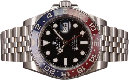 Titel: GMT-Master II 126710BLRO - 26 service (Pepsi) (Nyhed)
Mærke: Rolex
Model: GMT-Master II
Ref.: 126710BLRO
Årgang: 2018
Tilbehør: Boks og Papirer
Stand: 8.0 (Brugt)
Pris: 160.000 kr.
Diameter: 40mm
Funktioner: GMT, Dato
Skivefarve: Sort
Rem: Metal
Kassemateriale: Stål
Kategori: Pilot
Køn: Herre
Match: 100.0%
Billedet ejes af Chrono (1005894) Et Rolex ur