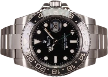 Titel: GMT-Master II 116710LN - 8/2015 (Nyhed)
Mærke: Rolex
Model: GMT-Master II
Ref.: 116710LN
Kategori: Pilot
Diameter: 40mm
Funktioner: GMT, Dato
Årgang: 2015
Pris: 86000
Stand: 8.0 (Brugt)
Skivefarve: Sort
Rem: Metal
Kassemateriale: Stål
Køn: Herre
Match: 100.0%
Billedet ejes af Chrono (947022) Et Rolex ur