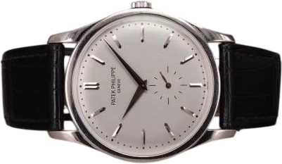 Title: Calatrava WG 5196G-001 (New)
Brand: Patek Philippe
Model: Calatrava WG
Ref: 5196G-001
Category: Dress
Diameter: 37mm
Functions: Dato
Year: 2006
Price: 132000
Condition: 8.0
Dial Color: Sølv
Strap: Læder
Case material: Guld
Gender: Herre
Match: 100.0%
Billedet er ejet af Chrono (886538) Et Patek Philippe ur