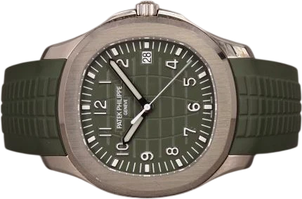Title: Aquanaut 5168G-010 - 8/2023
Brand: Patek Philippe
Model: Aquanaut
Ref: 5168G-010
Category: Sport
Diameter: 42mm
Functions: Dato
Year: 2023
Price: 552000
Condition: 8.0
Dial Color: Grøn
Strap: Andet
Case material: Guld
Gender: Herre
Match: 100.0%
Billedet er ejet af Chrono (536855) Et Patek Philippe ur