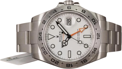 Titel: Explorer II 216570 - Ubrugt i folie (Nyhed)
Mærke: Rolex
Model: Explorer II
Ref.: 216570
Årgang: 2018
Tilbehør: Boks og Papirer
Stand: 10.0 (Nyt)
Pris: 71.000 kr.
Diameter: 42mm
Funktioner: GMT, Dato
Skivefarve: Hvid
Rem: Metal
Kassemateriale: Stål
Kategori: Sport
Køn: Herre
Match: 100.0%
Billedet ejes af Chrono (1159385) Et Rolex ur