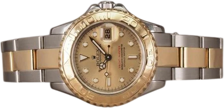 Titel: Lady Yacht-Master G/S 169623 (Nyhed)
Mærke: Rolex
Model: Lady Yacht-Master G/S
Ref.: 169623
Årgang: 2001
Tilbehør:
Stand: 8.0 (Brugt)
Pris: 45.000 kr.
Diameter: 29mm
Funktioner: Dato
Skivefarve: Guld
Rem: Metal
Kassemateriale: Stål
Kategori: Dykker
Køn: Dame
Match: 100.0%
Billedet ejes af Chrono (1161342) Et Rolex ur