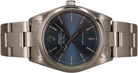 Titel: Air-King 14000 (Nyhed)
Mærke: Rolex
Model: Air-King
Ref.: 14000
Årgang: 2000
Tilbehør: Boks
Stand: 8.0 (Brugt)
Pris: 33.000 kr.
Diameter: 34mm
Funktioner:
Skivefarve: Blå
Rem: Metal
Kassemateriale: Stål
Kategori: Dress
Køn: Herre
Match: 100.0%
Billedet ejes af Chrono (1205479) Et Rolex ur