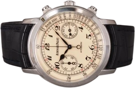 Title: Jules Audemars - 2019 service
Brand: Audemars Piguet
Model: Jules Audemars
Ref: 26100BC.OO.D002CR.01
Category: Racing
Diameter: 41mm
Functions: Kronograf
Year: 2008
Price: 180000
Condition: 9.0
Dial Color: Hvid
Strap: Læder
Case material: Guld
Gender: Herre
Match: 100.0%
Billedet er ejet af Chrono (101191) Et Audemars Piguet ur