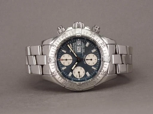 Title: Superocean A13340
Brand: Breitling
Model: Superocean
Ref: A1334011/C616
Category: Dykker
Diameter: 42mm
Functions: Dato, Kronograf
Year: 2007
Price: 16000
Condition: undefined
Dial Color: Blå
Strap: Metal
Case material: Stål
Gender: Herre
Match: 100.0%
Billedet er ejet af Chrono (331876) Et Breitling ur