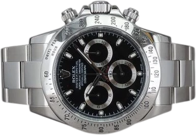 Titel: Daytona 116520 - 05/2012
Mærke: Rolex
Model: Daytona
Ref.: 116520
Årgang: 2012
Tilbehør: Boks og Papirer
Stand: 8.0 (Brugt)
Pris: 149.000 kr.
Diameter: 40mm
Funktioner: Kronograf
Skivefarve: Sort
Rem: Metal
Kassemateriale: Stål
Kategori: Racing
Køn: Herre
Match: 100.0%
Billedet ejes af Chrono (1094789) Et Rolex ur