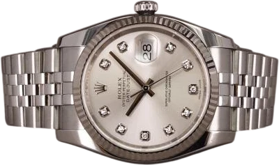 Title: Datejust 116234
Brand: Rolex
Model: Datejust
Ref: 116234
Category: Dress
Diameter: 36mm
Functions: Dato
Year: 2011
Price: 68000
Condition: 8.0
Dial Color: Sølv
Strap: Metal
Case material: Stål
Gender: Herre
Match: 100.0%
Billedet er ejet af Chrono (902733) Et Rolex ur