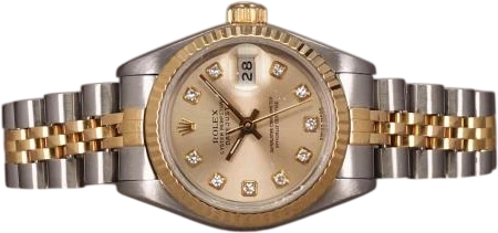 Title: Lady Datejust G/S 69173 - DK (New)
Brand: Rolex
Model: Lady Datejust G/S
Ref: 69173
Category: Dress
Diameter: 26mm
Functions: Dato
Year: 1988
Price: 36000
Condition: 8.0
Dial Color: Gul
Strap: Metal
Case material: Guld
Gender: Dame
Match: 100.0%
Billedet er ejet af Chrono (724442) Et Rolex ur