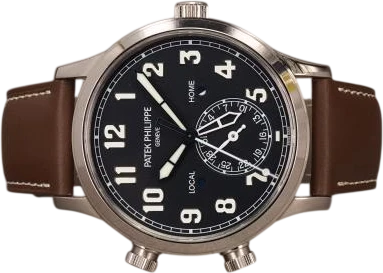 Title: Travel Time Pilot 5524G-001
Brand: Patek Philippe
Model: Calatrava Pilot Travel Time
Ref: 5524G-001
Category: Pilot
Diameter: 42mm
Functions: GMT
Year: 2020
Price: 245000
Condition: 9.0
Dial Color: Blå
Strap: Læder
Case material: Guld
Gender: Herre
Match: 100.0%
Billedet er ejet af Chrono (534373) Et Patek Philippe ur