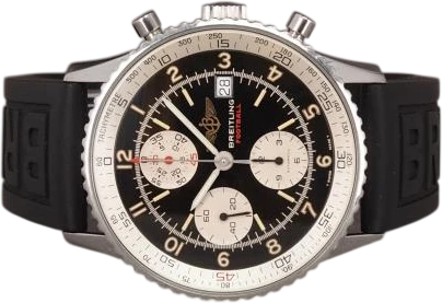 Title: Old Navitimer Football
Brand: Breitling
Model: Old Navitimer Football Special Edition
Ref: 81610
Category: Racing
Diameter: 41mm
Functions: Kronograf, Dato
Year:
Price: 22000
Condition: 8.0
Dial Color: Sort
Strap: Gummi
Case material: Stål
Gender: Herre
Match: 100.0%
Billedet er ejet af Chrono (100984) Et Breitling ur