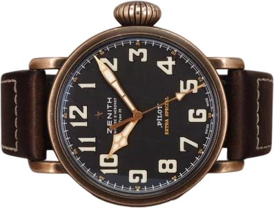 Titel: Heritage Pilot Bronze Type 20
Mærke: Zenith
Model: Heritage Pilot Bronze Type 20
Ref.: 29.2430.679/21.C753
Kategori: Pilot
Diameter: 45mm
Funktioner:
Årgang: 2020
Pris: 29000
Stand: 8.0 (Brugt)
Skivefarve: Sort
Rem: Læder
Kassemateriale: Andet
Køn: Herre
Match: 100.0%
Billedet ejes af Chrono (886539) Et Zenith ur