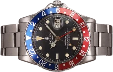 Title: GMT-Master 1675 - Cornino (New)
Brand: Rolex
Model: GMT-Master - Cornino
Ref: 1675
Category: Pilot
Diameter: 40mm
Functions: GMT, Dato
Year: 1960
Price: 72000
Condition: 8.0
Dial Color: Sort
Strap: Metal
Case material: Stål
Gender: Herre
Match: 100.0%
Billedet er ejet af Chrono (812132) Et Rolex ur