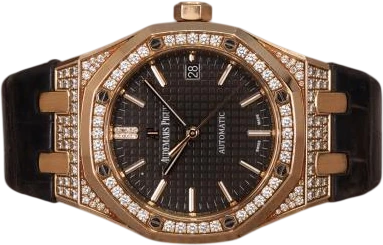 Title: Royal Oak 15452OR
Brand: Audemars Piguet
Model: Royal Oak
Ref: 15452OR.ZZ.D003CR.01
Category: Dress
Diameter: 37mm
Functions: Dato
Year: 2017
Price: 300000
Condition: 8.0
Dial Color: Brun
Strap: Læder
Case material: Guld
Gender: Herre
Match: 100.0%
Billedet er ejet af Chrono (869324) Et Audemars Piguet ur