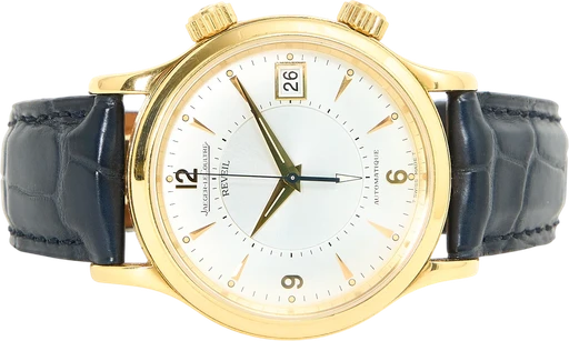 Titel: Master Memovox (Nyhed)
Mærke: Jaeger-LeCoultre
Model: Master Memovox
Ref.: 141.1.97
Årgang:
Tilbehør:
Pris: 61.999 kr.
Diameter: 39mm
Funktioner: Dato
Skivefarve: Hvid
Rem: Læder
Kassemateriale: Guld
Kategori: Dress
Køn: Herre
Match: 100.0%
Billedet ejes af Chrono Collective (1161276) Et Jaeger-LeCoultre ur