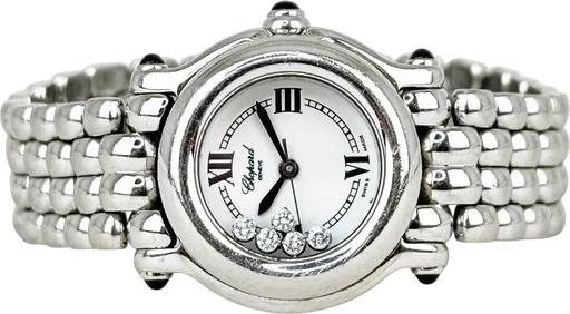 Title: Choppard Happy Sport
Brand: Chopard
Model: Choppard Happy Sport
Ref: 8245
Category: Dress
Diameter: 27mm
Functions:
Year: 2004
Price: 20999
Condition: 7.0
Dial Color: Hvid
Strap: Metal
Case material: Stål
Gender: Dame
Match: 100.0%
Billedet er ejet af Chrono Collective (243230) Et Chopard ur