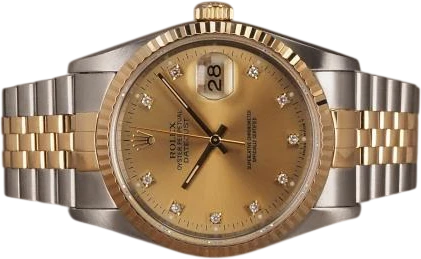 Titel: Datejust G/S - Diamantskive - 16233
Mærke: Rolex
Model: Datejust G/S
Ref.: 16233
Årgang: 1994
Tilbehør: Papirer
Stand: 8.0 (Brugt)
Pris: 53.000 kr.
Diameter: 36mm
Funktioner: Dato
Skivefarve: Guld
Rem: Metal
Kassemateriale: Stål
Kategori: Dress
Køn: Unisex
Match: 100.0%
Billedet ejes af Chrono (1193285) Et Rolex ur