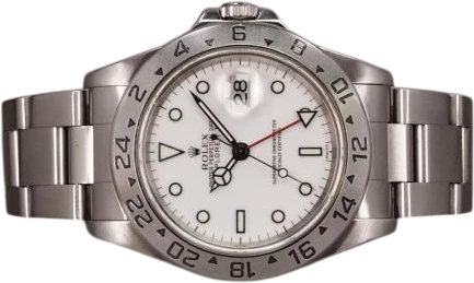 Title: Explorer II 16570 - on hold
Brand: Rolex
Model: Explorer II Swiss Only
Ref: 16570
Category: Sport
Diameter: 40mm
Functions: GMT, Dato
Year: 1999
Price: 52000
Condition: 8.0
Dial Color: Hvid
Strap: Metal
Case material: Stål
Gender: Herre
Match: 100.0%
Billedet er ejet af Chrono (603197) Et Rolex ur