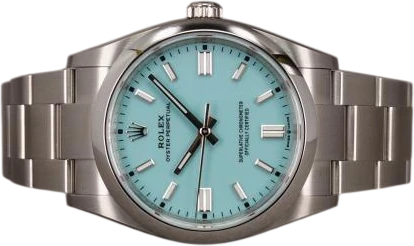 Title: Oyster Perpetual 36 126000 - 2/2024
Brand: Rolex
Model: Oyster Perpetual 36
Ref: 126000
Category: Dress
Diameter: 36mm
Functions: Dato
Year: 2024
Price: 88000
Condition: 9.0
Dial Color: Blå
Strap: Metal
Case material: Stål
Gender: Herre
Match: 100.0%
Billedet er ejet af Chrono (367620) Et Rolex ur