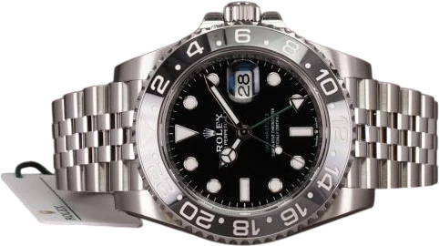 Title: GMT II Bruce Wayne 126710GRNR - 11/2025
Brand: Rolex
Model: GMT-Master II "Bruce Wayne"
Ref: 126710GRNR
Category: Pilot
Diameter: 40mm
Functions: GMT, Dato
Year: 2025
Price: 134000
Condition: 10.0
Dial Color: Sort
Strap: Metal
Case material: Stål
Gender: Herre
Match: 100.0%
Billedet er ejet af Chrono (613909) Et Rolex ur