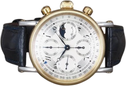 Title: Lunar Chronograph
Brand: Chronoswiss
Model: Lunar Chronograph
Ref: CH7522
Category: Racing
Diameter: 38mm
Functions: Kronograf, Månefase, Dato
Year:
Price: 30000
Condition: 8.0
Dial Color: Hvid
Strap: Læder
Case material: Guld
Gender: Herre
Match: 100.0%
Billedet er ejet af Chrono (410776) Et Chronoswiss ur