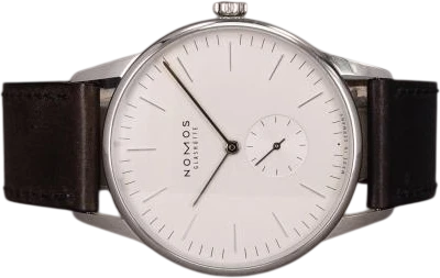 Title: Orion 386
Brand: Nomos Glashütte
Model: Orion
Ref: 386
Category: Dress
Diameter: 38mm
Functions: Dato
Year: 2021
Price: 10000
Condition: 8.0
Dial Color: Hvid
Strap: Læder
Case material: Stål
Gender: Herre
Match: 100.0%
Billedet er ejet af Chrono (508445) Et Nomos Glashütte ur