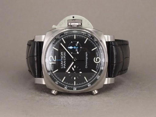 Title: Luminor Chronograph PAM1109
Brand: Panerai
Model: Luminor Chronograph
Ref: PAM01109
Category: Sport
Diameter: 44mm
Functions: Kronograf, Dato
Year: 2022
Price: 50000
Condition: undefined
Dial Color: Sort
Strap: Læder
Case material: Stål
Gender: Herre
Match: 100.0%
Billedet er ejet af Chrono (276487) Et Panerai ur