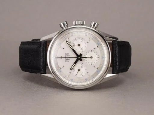 Title: Carrera - CS3110 - Re-edition 1964
Brand: Tag Heuer
Model: Heuer Carrera (Re-edition 1964)
Ref: CS3110
Category: Racing
Diameter: 35mm
Functions: Kronograf
Year: 2001
Price: 32000
Condition: undefined
Dial Color: Hvid
Strap: Læder
Case material: Stål
Gender: Herre
Match: 100.0%
Billedet er ejet af Chrono (399686) Et Tag Heuer ur
