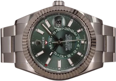 Title: Sky-Dweller 336934 - 6/2023
Brand: Rolex
Model: Sky-Dweller
Ref: 336934
Category: Dress
Diameter: 42mm
Functions: Kronograf, GMT, Dato
Year: 2023
Price: 159000
Condition: 9.0
Dial Color: Grøn
Strap: Metal
Case material: Stål
Gender: Herre
Match: 100.0%
Billedet er ejet af Chrono (900745) Et Rolex ur