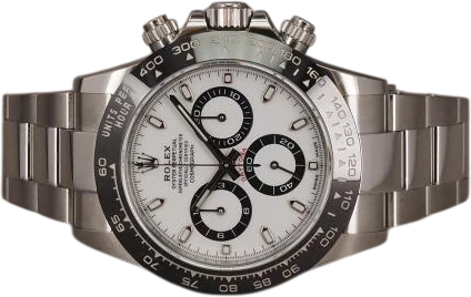 Titel: Daytona 116500LN - 9/2019 (Panda)
Mærke: Rolex
Model: Daytona
Ref.: 116500LN
Årgang: 2019
Tilbehør: Boks og Papirer
Stand: 9.0 (Brugt)
Pris: 204.000 kr.
Diameter: 40mm
Funktioner: Kronograf
Skivefarve: Hvid
Rem: Metal
Kassemateriale: Stål
Kategori: Racing
Køn: Herre
Match: 100.0%
Billedet ejes af Chrono (1191418) Et Rolex ur