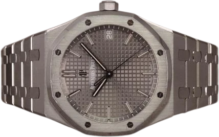 Titel: Royal Oak 15510ST
Mærke: Audemars Piguet
Model: Royal Oak
Ref.: 15510ST.OO.1320ST.10
Årgang: 2020
Tilbehør: Boks og Papirer
Stand: 8.0 (Brugt)
Pris: 285.000 kr.
Diameter: 41mm
Funktioner: Dato
Skivefarve: Grå
Rem: Metal
Kassemateriale: Stål
Kategori: Sport
Køn: Herre
Match: 100.0%
Billedet ejes af Chrono (1015061) Et Audemars Piguet ur