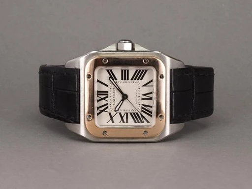 Title: Santos G/S 100 2878 (New)
Brand: Cartier
Model: Santos 100
Ref: 2878
Category: Dress
Diameter: 33mm
Functions: Dato
Year: 2014
Price: 38000
Condition: undefined
Dial Color: Hvid
Strap: Læder
Case material: Stål
Gender: Herre
Match: 100.0%
Billedet er ejet af Chrono (426854) Et Cartier ur