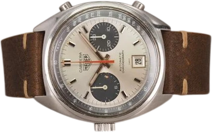 Titel: Carrera 1153
Mærke: Heuer
Model: Heuer Carrera 1153
Ref.: 1153
Årgang:
Tilbehør:
Stand: 8.0 (Brugt)
Pris: 40.000 kr.
Diameter: 38mm
Funktioner: Kronograf, Dato
Skivefarve: Sølv
Rem: Læder
Kassemateriale: Stål
Kategori: Racing
Køn: Herre
Match: 100.0%
Billedet ejes af Chrono (1188200) Et Heuer ur