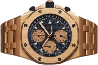 Titel: Royal Oak Offshore
Mærke: Audemars Piguet
Model: Royal Oak Offshore
Ref.: 26238OR.OO.2000OR.01
Årgang: 2021
Tilbehør: Boks og Papirer
Stand: 8.0 (Brugt)
Pris: 600.000 kr.
Diameter: 42mm
Funktioner: Kronograf, Dato
Skivefarve: Blå
Rem: Andet
Kassemateriale: Guld
Kategori: Sport
Køn: Herre
Match: 100.0%
Billedet ejes af Chrono (898754) Et Audemars Piguet ur