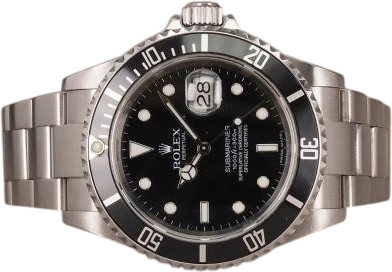 Titel: Submariner 16610 - 6/2007
Mærke: Rolex
Model: Submariner Date
Ref.: 16610
Årgang: 2007
Tilbehør: Boks og Papirer
Stand: 8.0 (Brugt)
Pris: 67.000 kr.
Diameter: 40mm
Funktioner: Dato
Skivefarve: Sort
Rem: Metal
Kassemateriale: Stål
Kategori: Dykker
Køn: Herre
Match: 100.0%
Billedet ejes af Chrono (1139878) Et Rolex ur