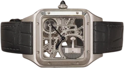 Titel: Santos Dumont Skeleton WHSA0032 (Nyhed)
Mærke: Cartier
Model: Santos Dumont Skeleton
Ref.: WHSA0032
Årgang: 2024
Tilbehør: Boks og Papirer
Stand: 8.0 (Brugt)
Pris: 160.000 kr.
Diameter: 31mm
Funktioner:
Skivefarve: Grå
Rem: Læder
Kassemateriale: Stål
Kategori: Skeleton
Køn: Unisex
Match: 100.0%
Billedet ejes af Chrono (1113666) Et Cartier ur